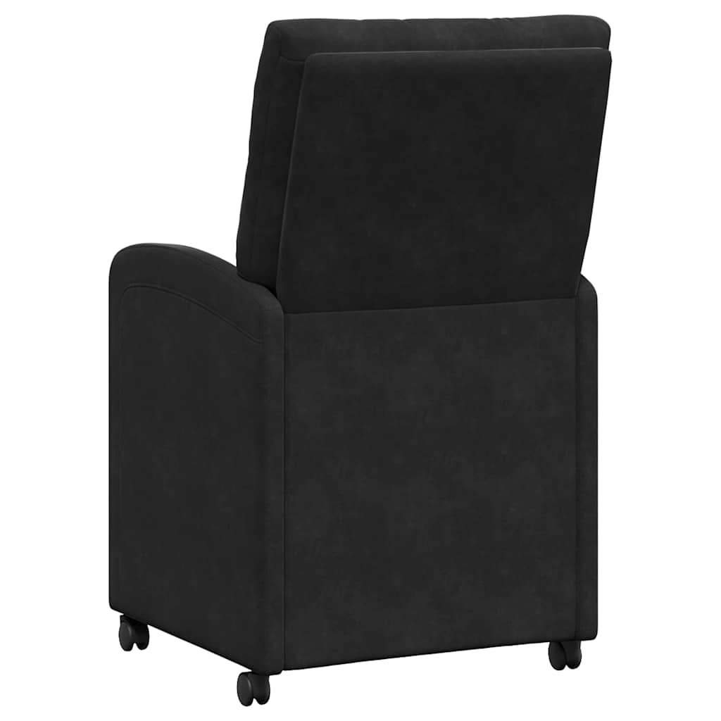 Blagovačke stolice s kotačima 2 pcs Crna 58 x 67 x 97 cm Baršun