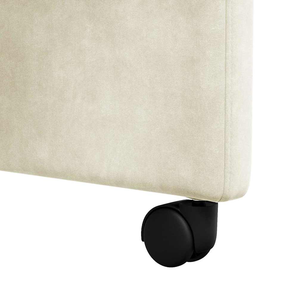 Blagovačke stolice s kotačima 2 pcs Krema 58 x 67 x 97 cm
