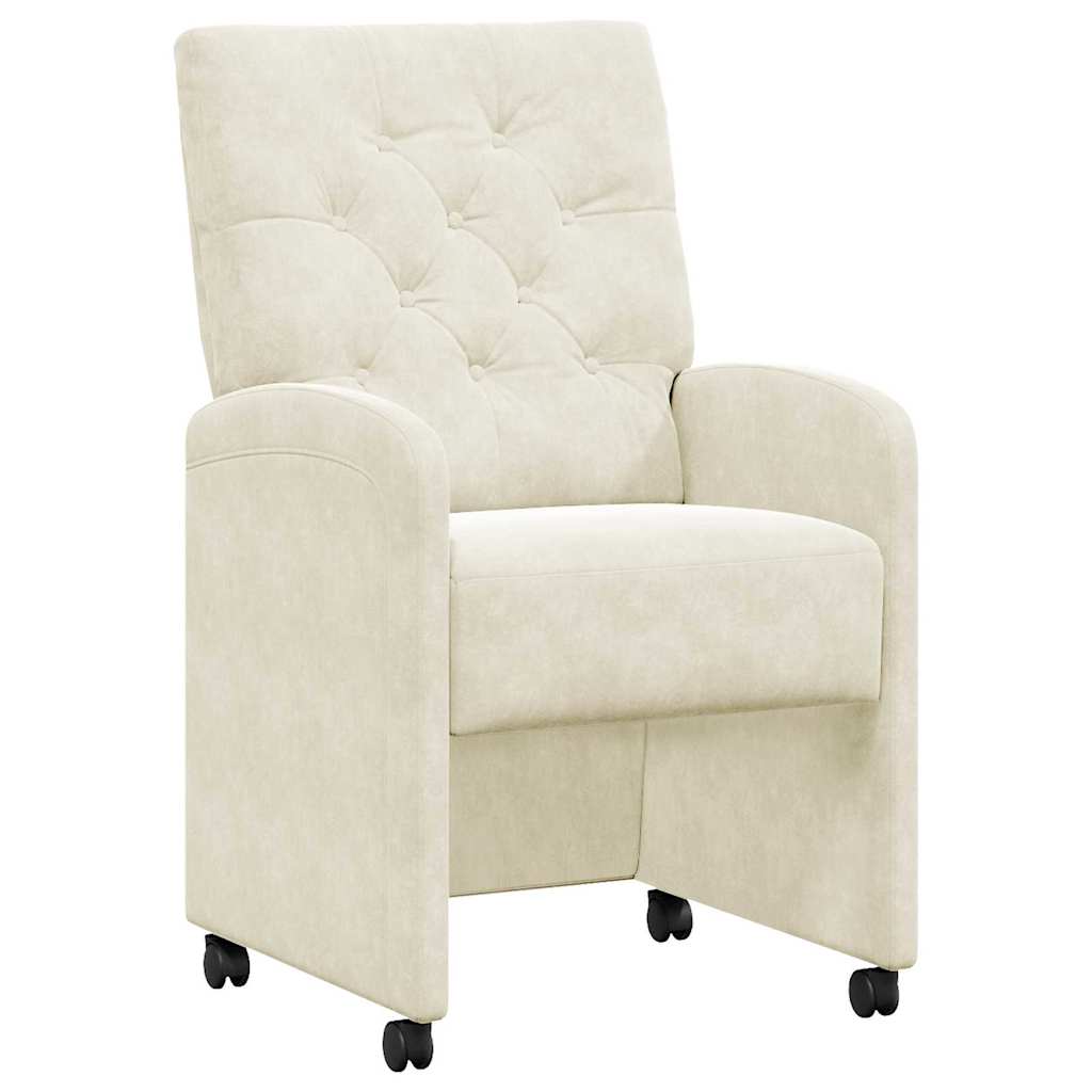 Blagovačke stolice s kotačima 2 pcs Krema 58 x 67 x 97 cm