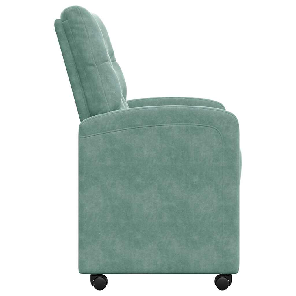 Blagovačke stolice s kotačima 2 pcs zelena boja mora Baršun