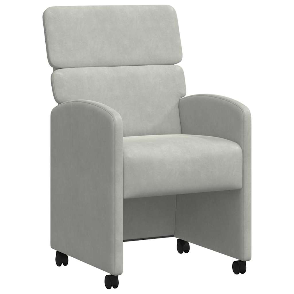Blagovačke stolice s kotačima 2 pcs Svjetlosiva 58 x 65 x 98 cm