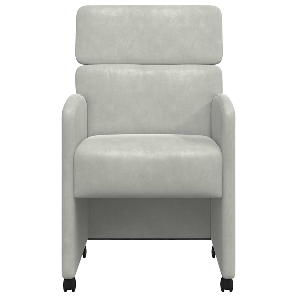 Blagovačke stolice s kotačima 2 pcs Svjetlosiva 58 x 65 x 98 cm