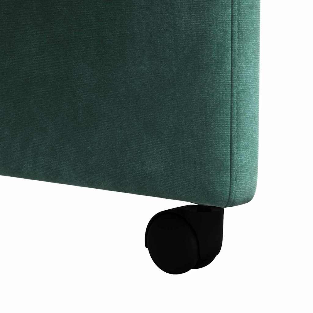 Blagovačke stolice s kotačima 2 pcs Tamnozelena 58 x 65 x 98 cm