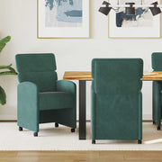 Blagovačke stolice s kotačima 2 pcs Tamnozelena 58 x 65 x 98 cm