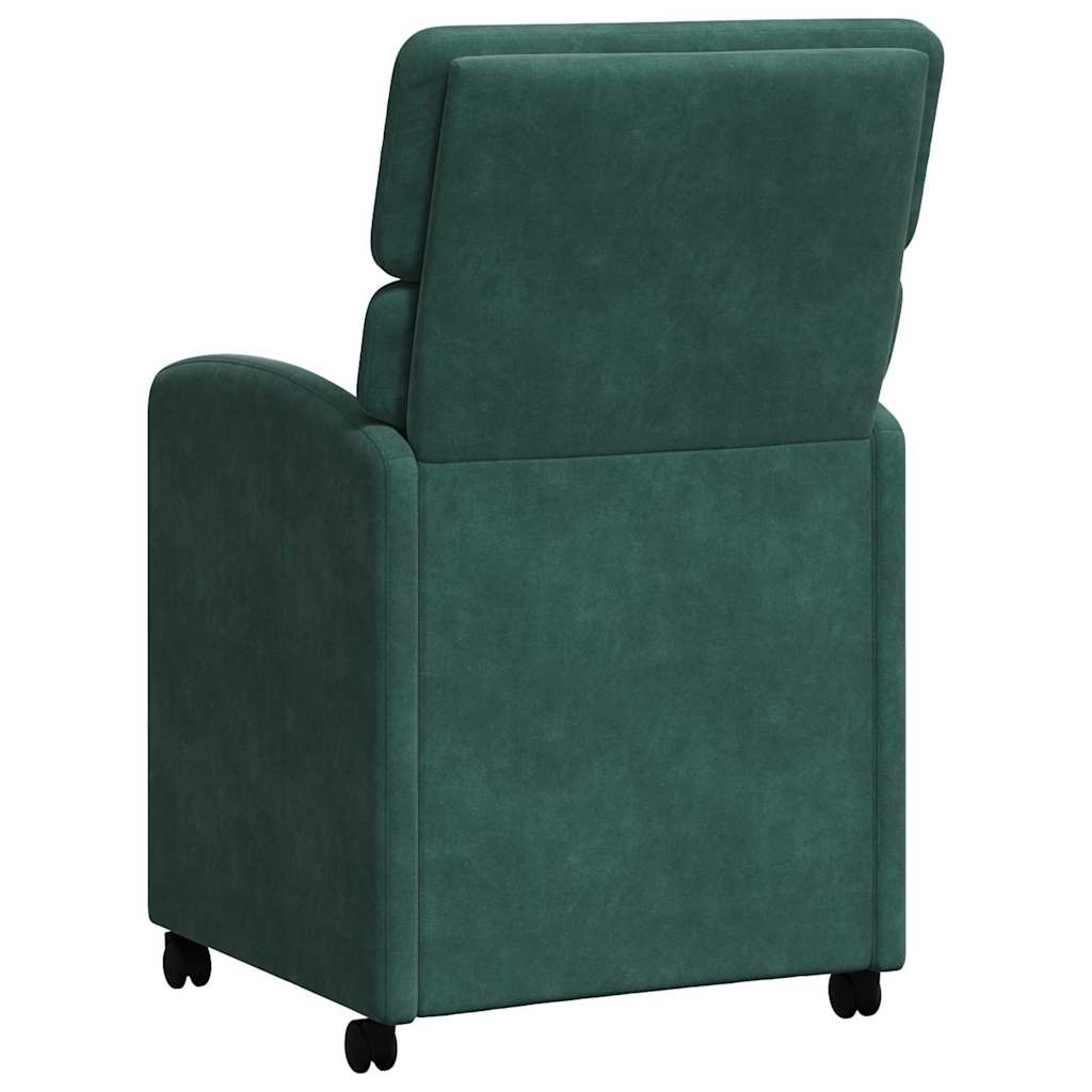 Blagovačke stolice s kotačima 2 pcs Tamnozelena 58 x 65 x 98 cm