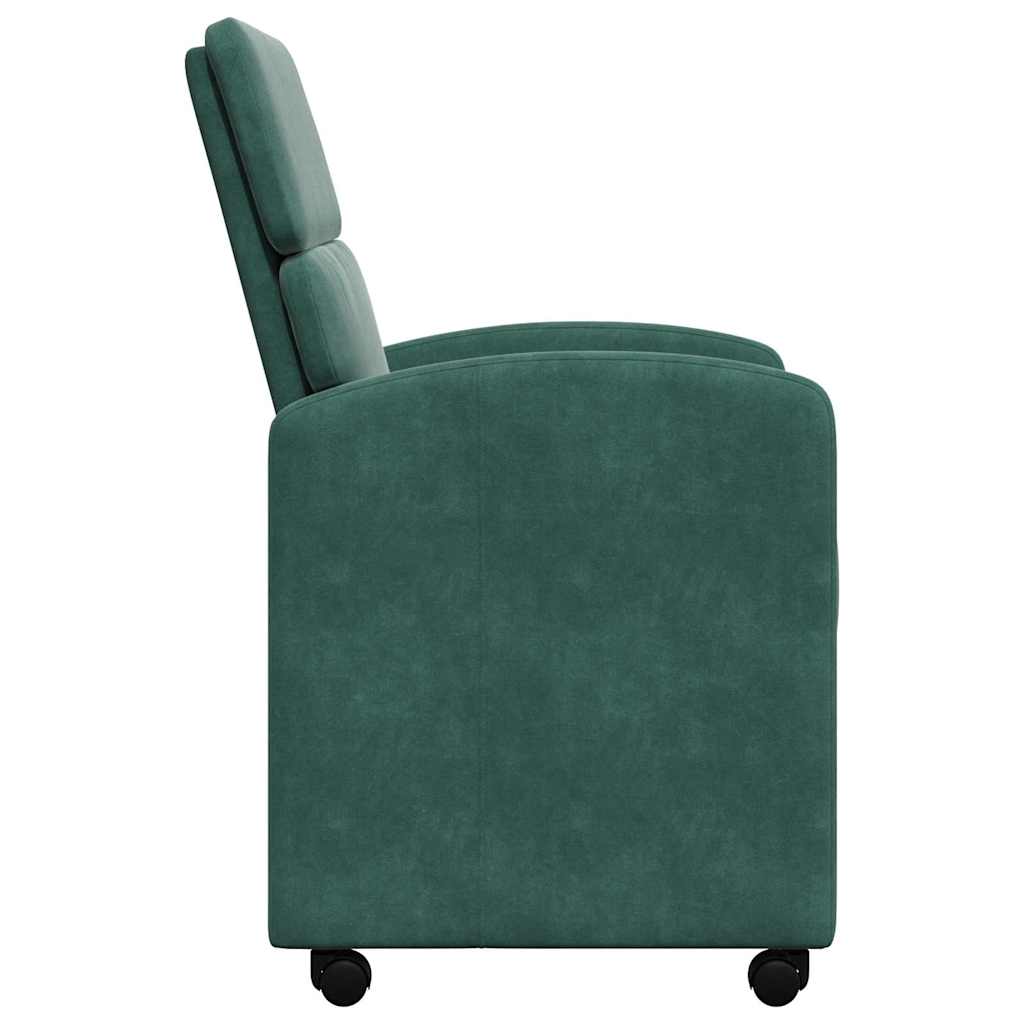 Blagovačke stolice s kotačima 2 pcs Tamnozelena 58 x 65 x 98 cm