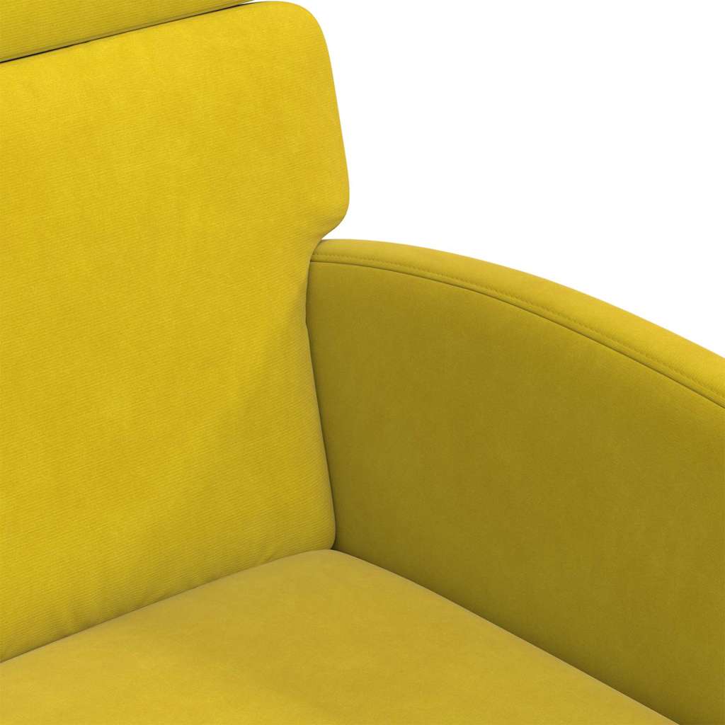 Blagovačke stolice s kotačima 2 pcs Žuta 58 x 65 x 98 cm Baršun