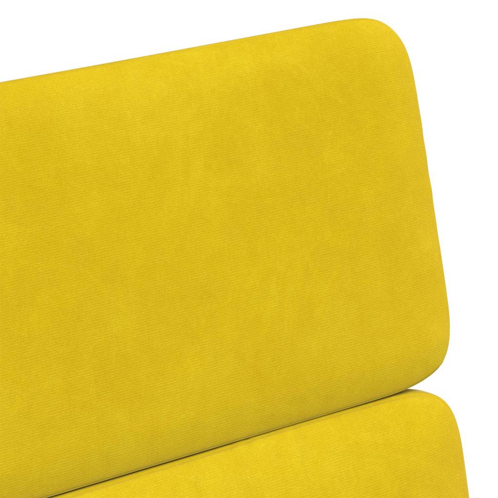 Blagovačke stolice s kotačima 2 pcs Žuta 58 x 65 x 98 cm Baršun