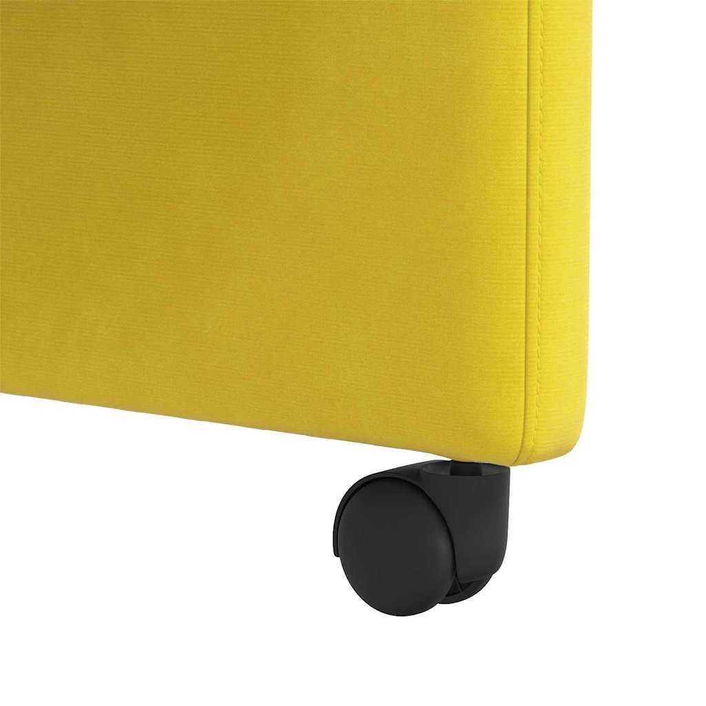 Blagovačke stolice s kotačima 2 pcs Žuta 58 x 65 x 98 cm Baršun
