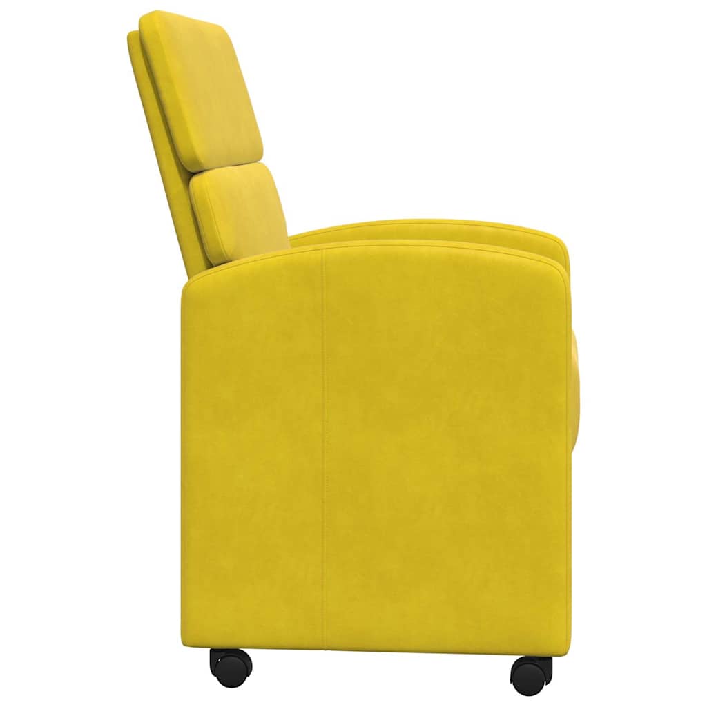 Blagovačke stolice s kotačima 2 pcs Žuta 58 x 65 x 98 cm Baršun