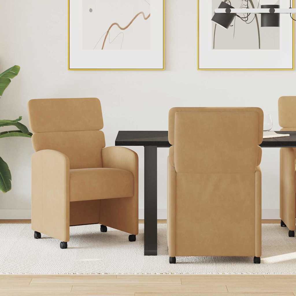 Blagovačke stolice s kotačima 2 pcs Smeđa 58 x 65 x 98 cm