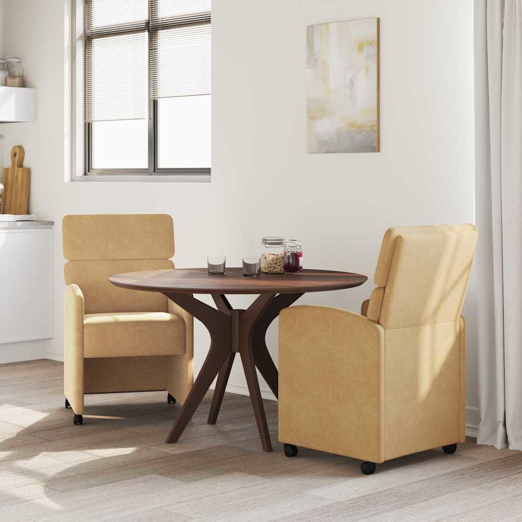 Blagovačke stolice s kotačima 2 pcs Smeđa 58 x 65 x 98 cm