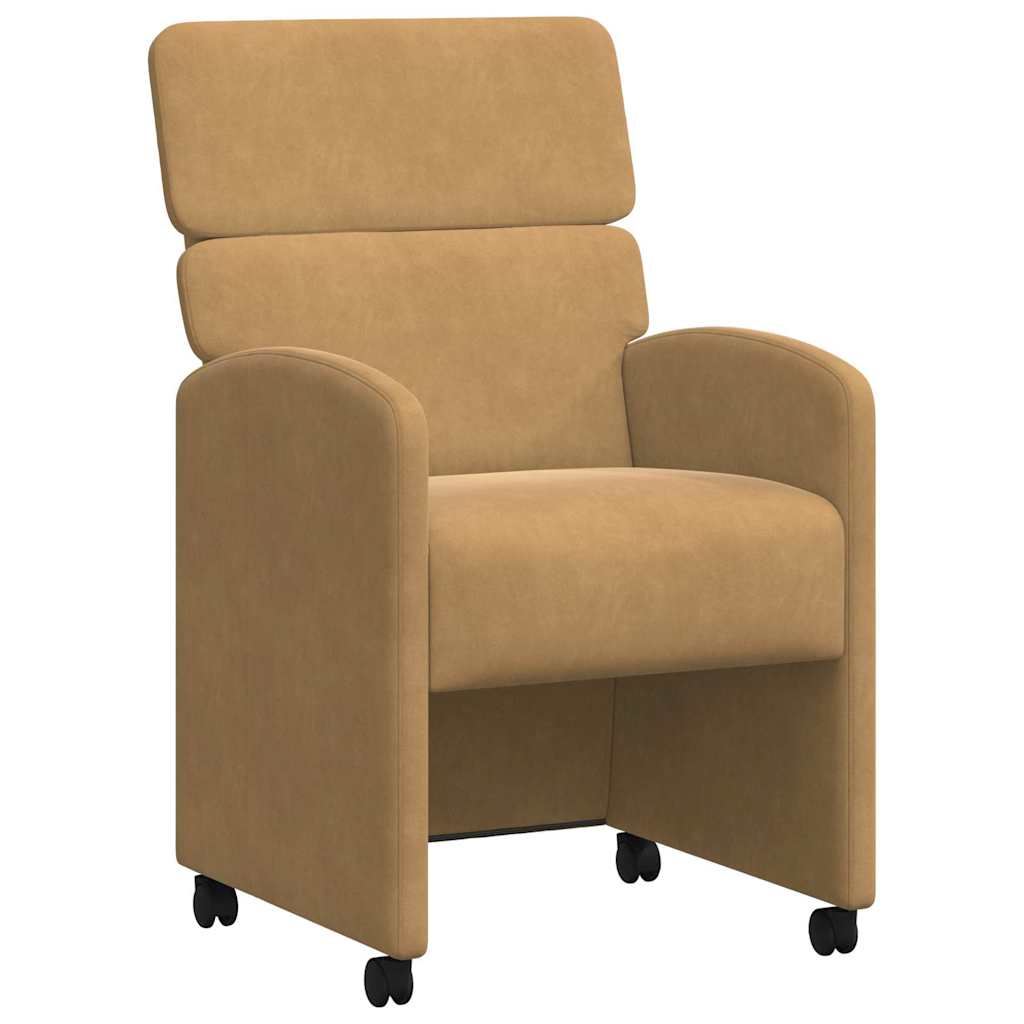 Blagovačke stolice s kotačima 2 pcs Smeđa 58 x 65 x 98 cm