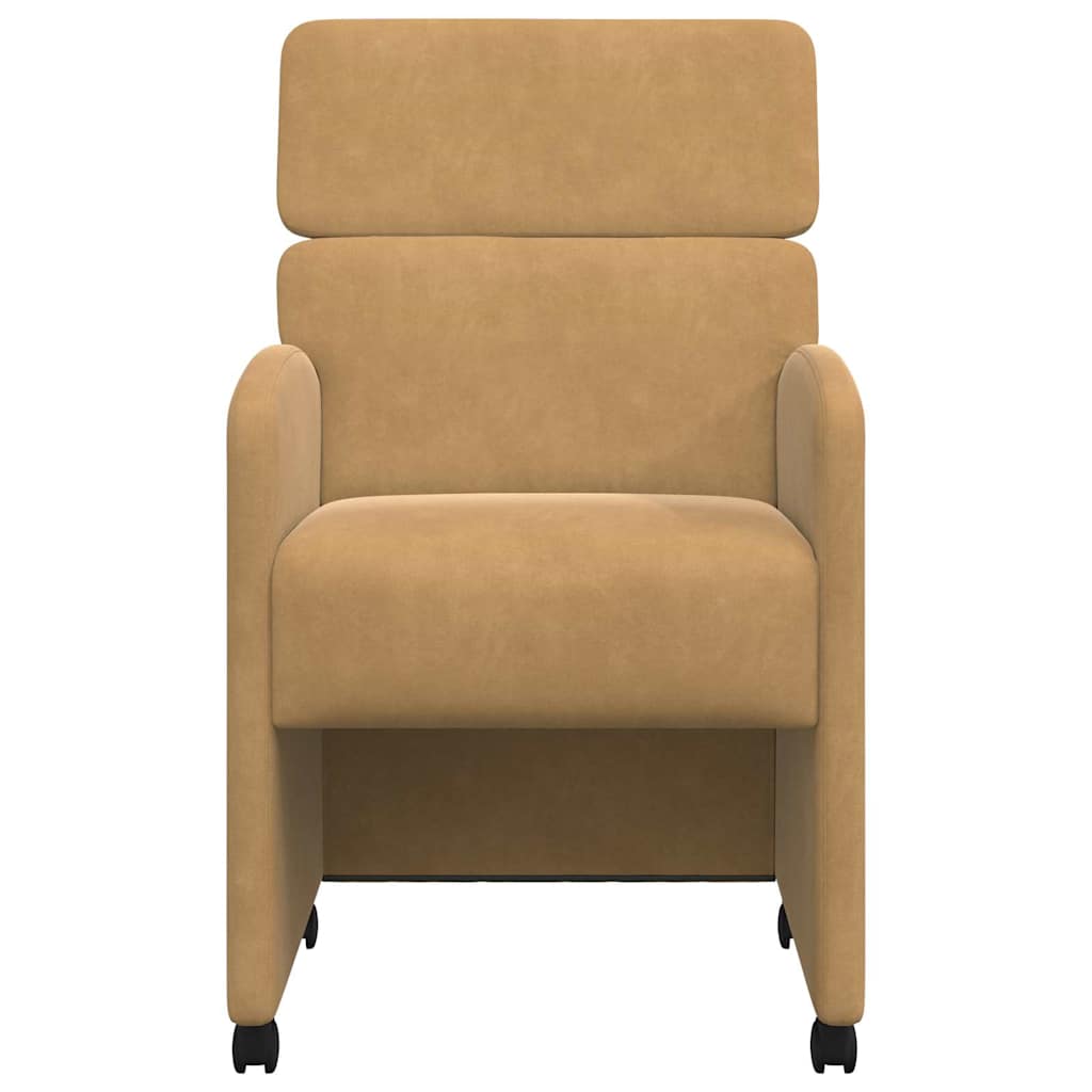 Blagovačke stolice s kotačima 2 pcs Smeđa 58 x 65 x 98 cm