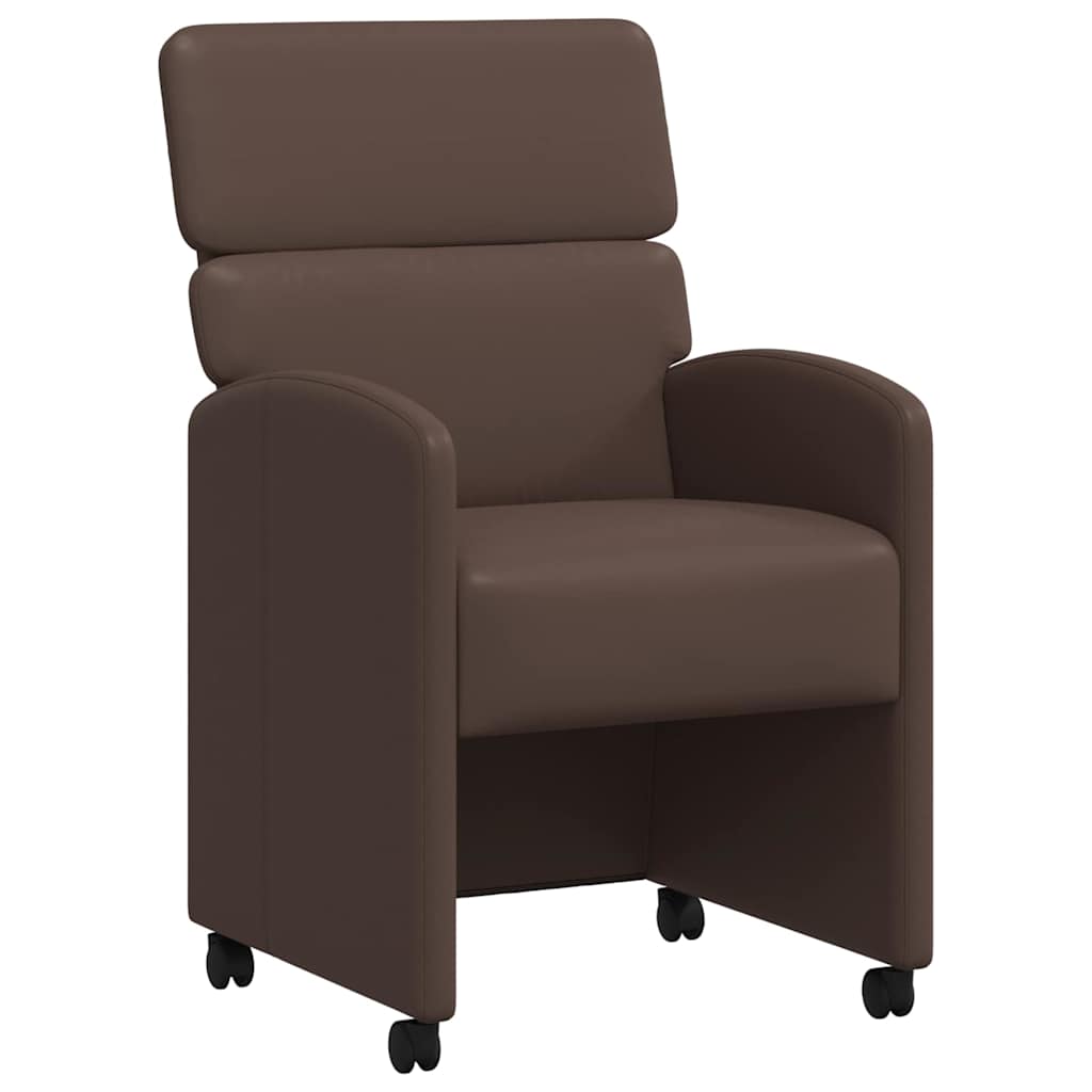 Blagovačke stolice s kotačima 2 pcs Smeđa 58 x 65 x 98 cm