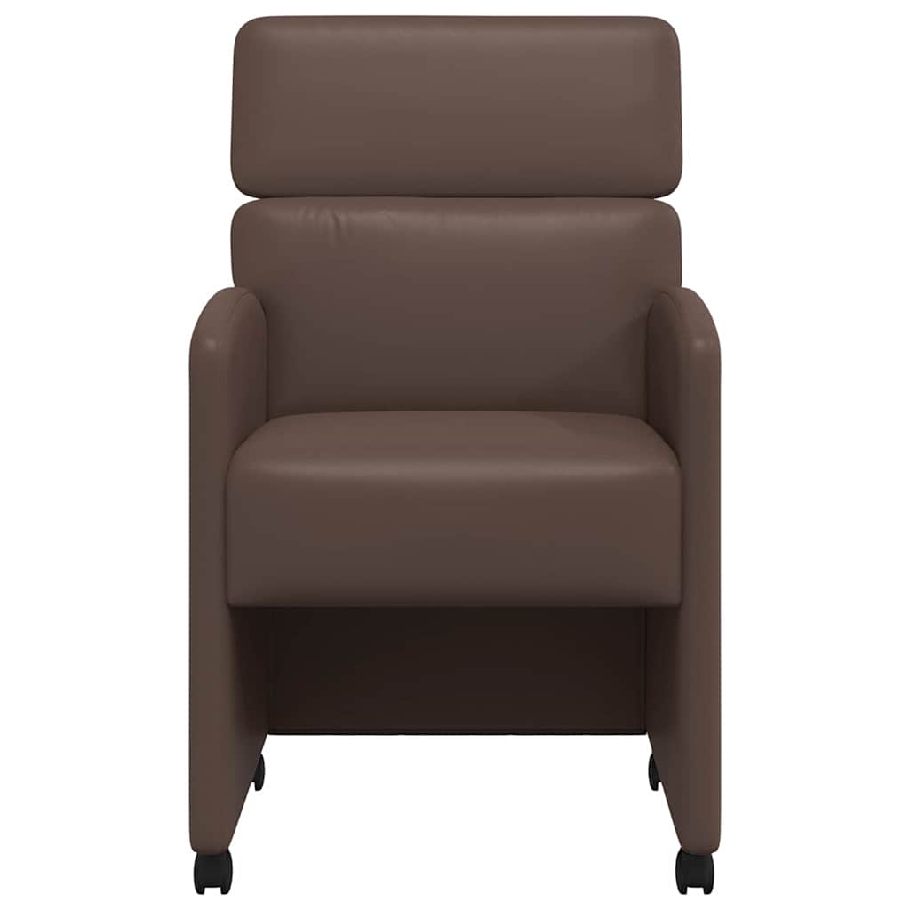 Blagovačke stolice s kotačima 2 pcs Smeđa 58 x 65 x 98 cm