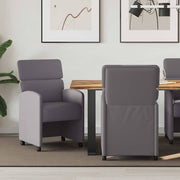 Blagovačke stolice s kotačima 2 pcs Siva 58 x 65 x 98 cm
