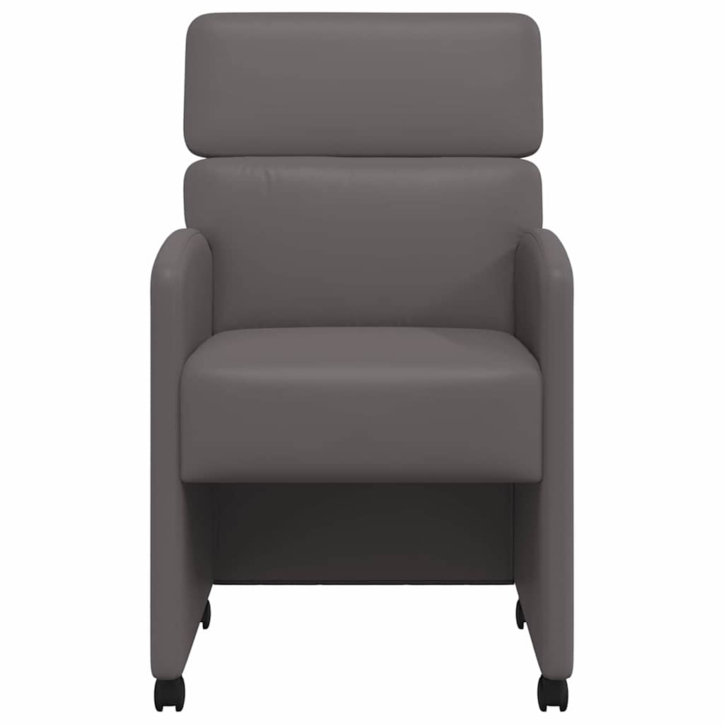 Blagovačke stolice s kotačima 2 pcs Siva 58 x 65 x 98 cm