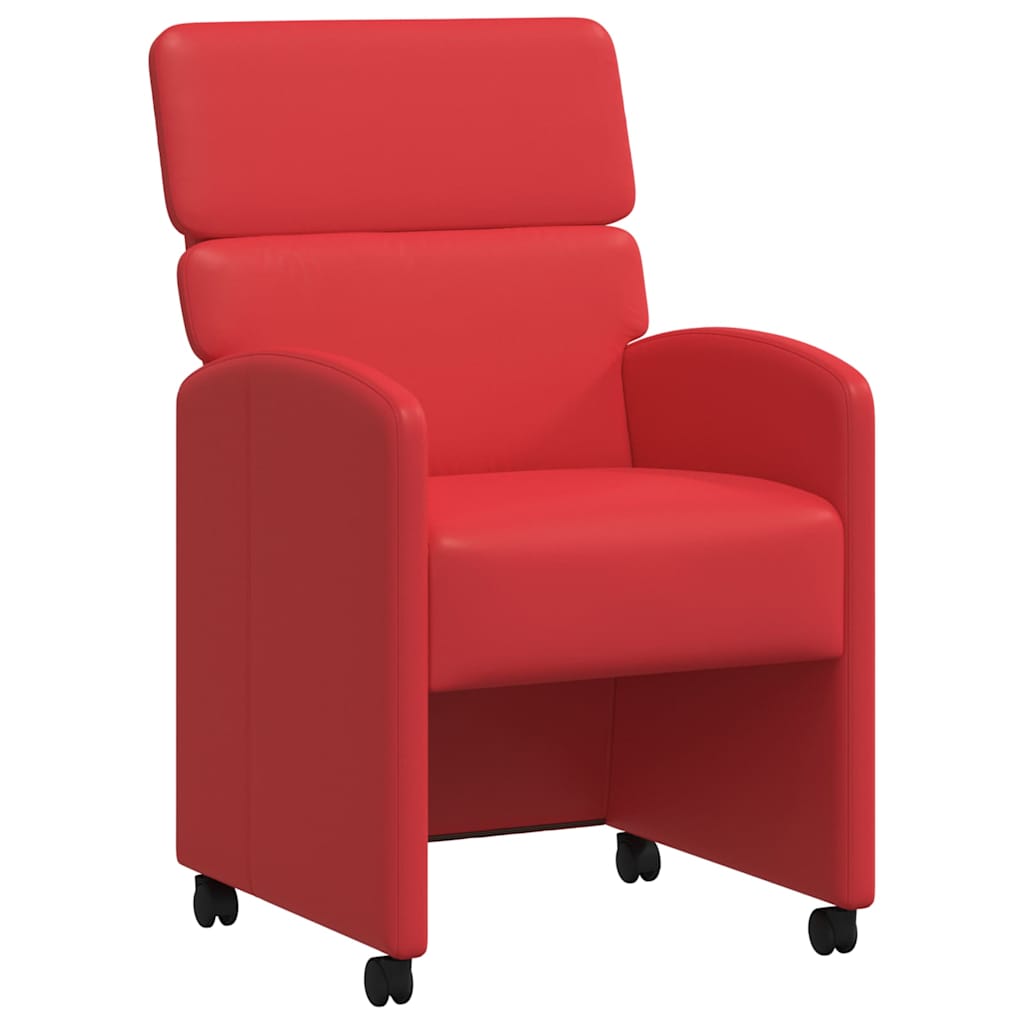 Blagovačke stolice s kotačima 2 pcs Crvena 58 x 65 x 98 cm