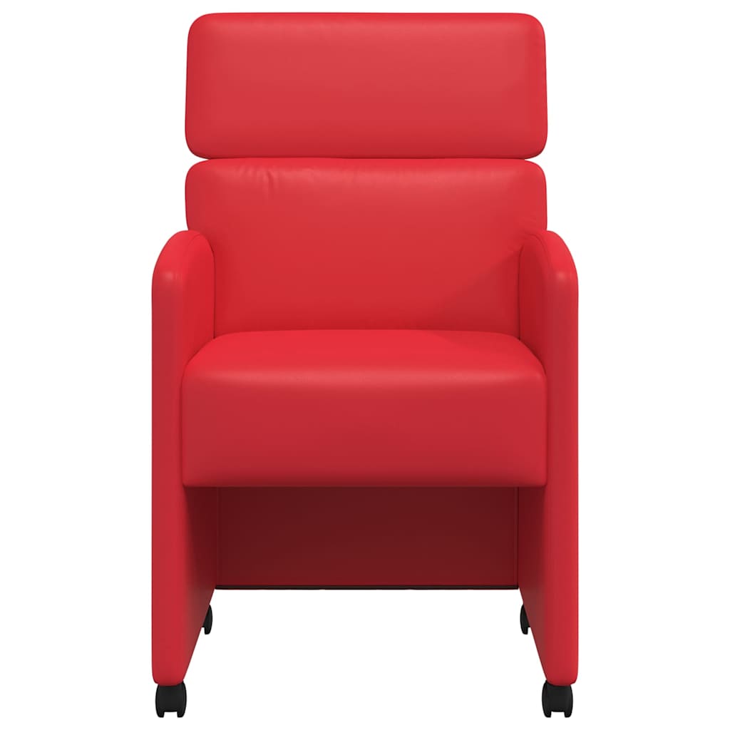 Blagovačke stolice s kotačima 2 pcs Crvena 58 x 65 x 98 cm