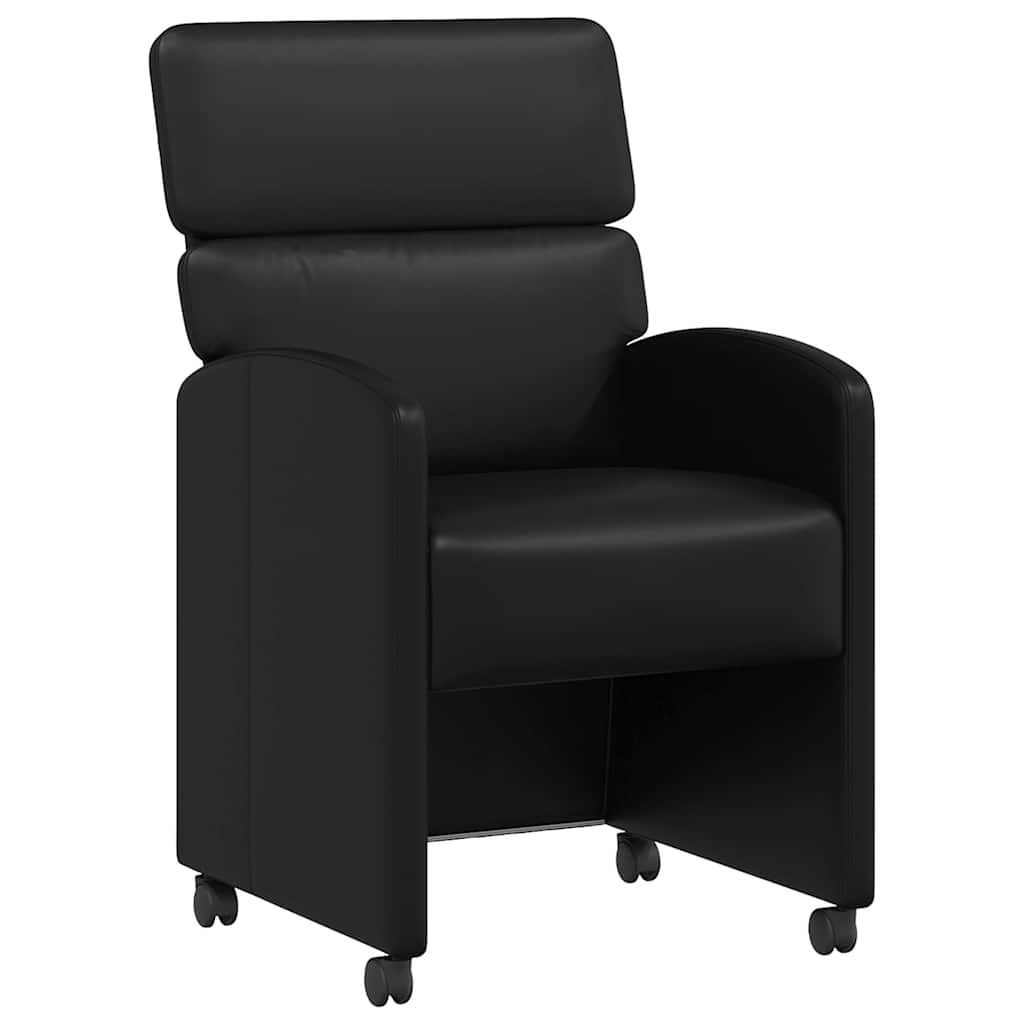 Blagovačke stolice s kotačima 2 pcs Crna 58 x 65 x 98 cm