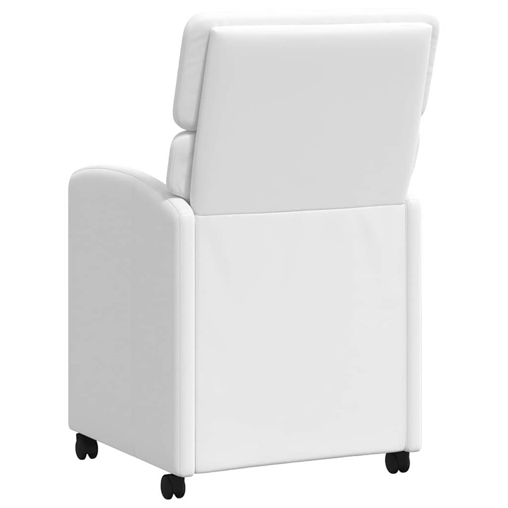 Blagovačke stolice s kotačima 2 pcs Bijelo 58 x 65 x 98 cm
