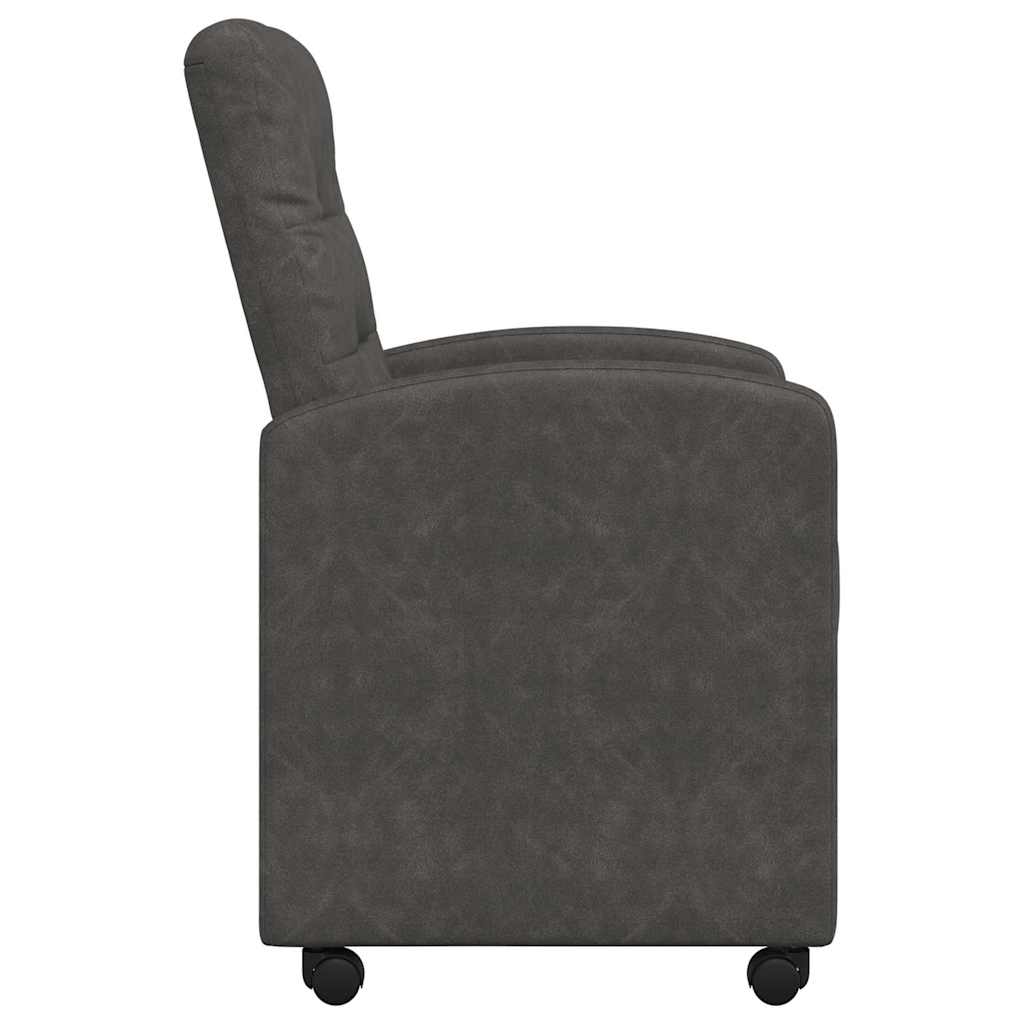 Blagovačke stolice s kotačima 2 pcs Crna 58 x 67 x 97 cm