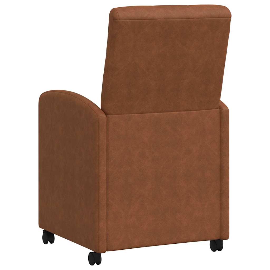 Blagovačke stolice s kotačima 2 pcs Smeđa 58 x 67 x 97 cm
