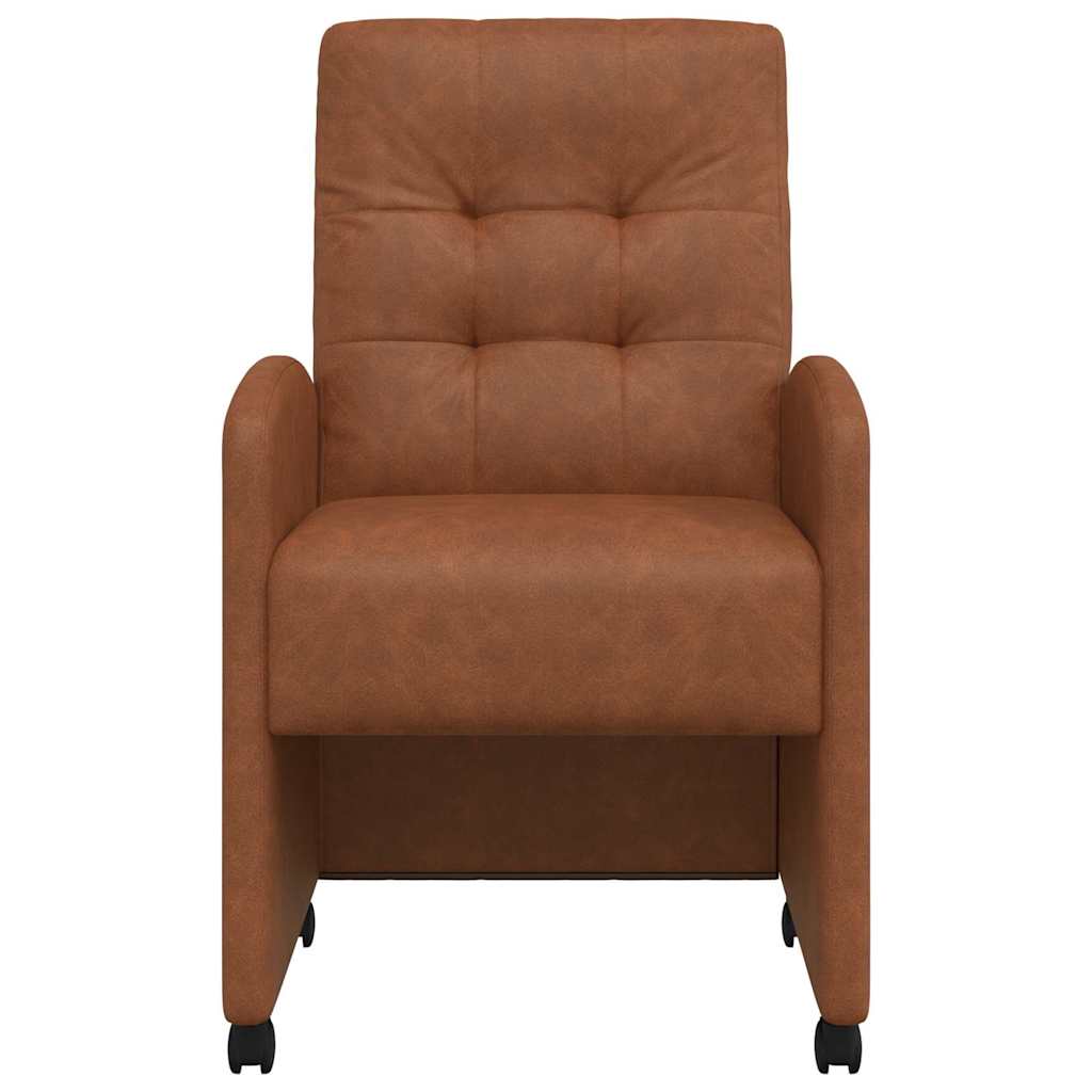 Blagovačke stolice s kotačima 2 pcs Smeđa 58 x 67 x 97 cm