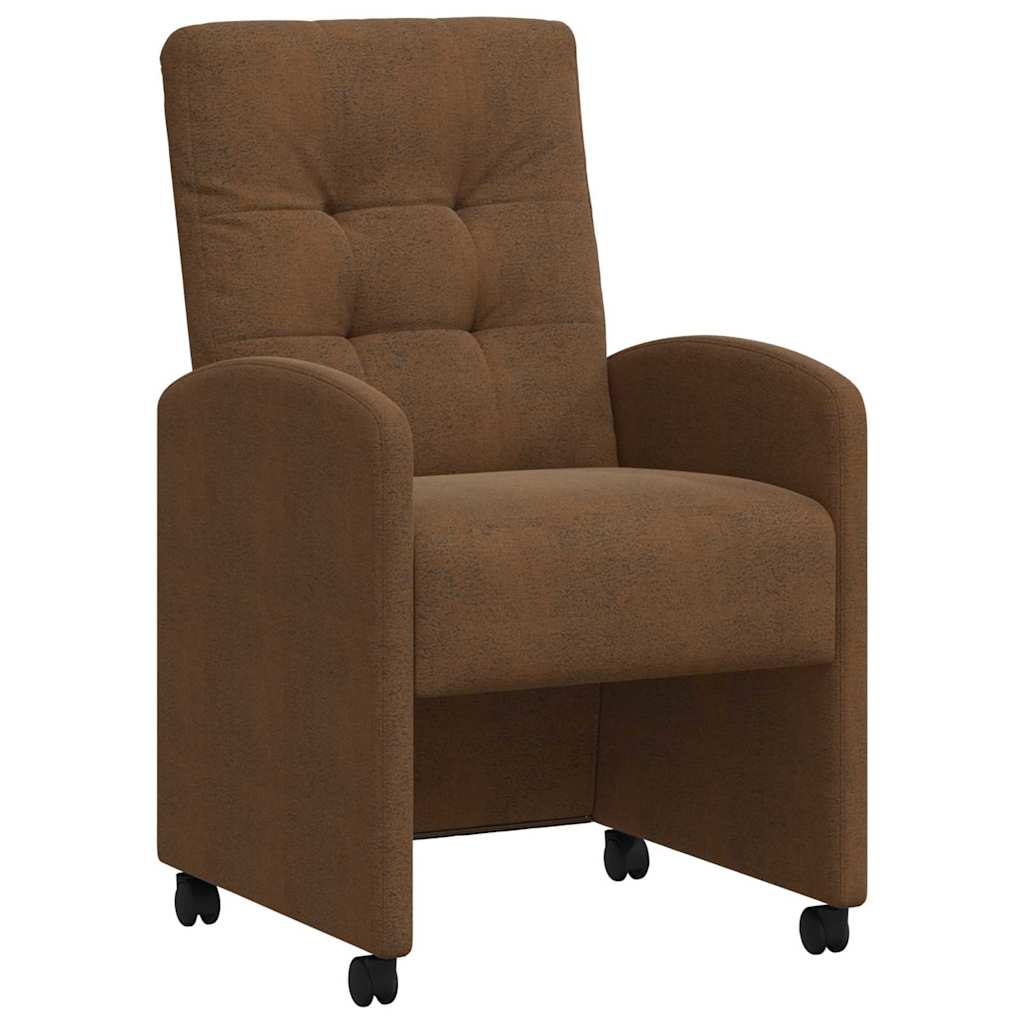 Blagovačke stolice s kotačima 2 pcs Smeđa 58 x 67 x 97 cm