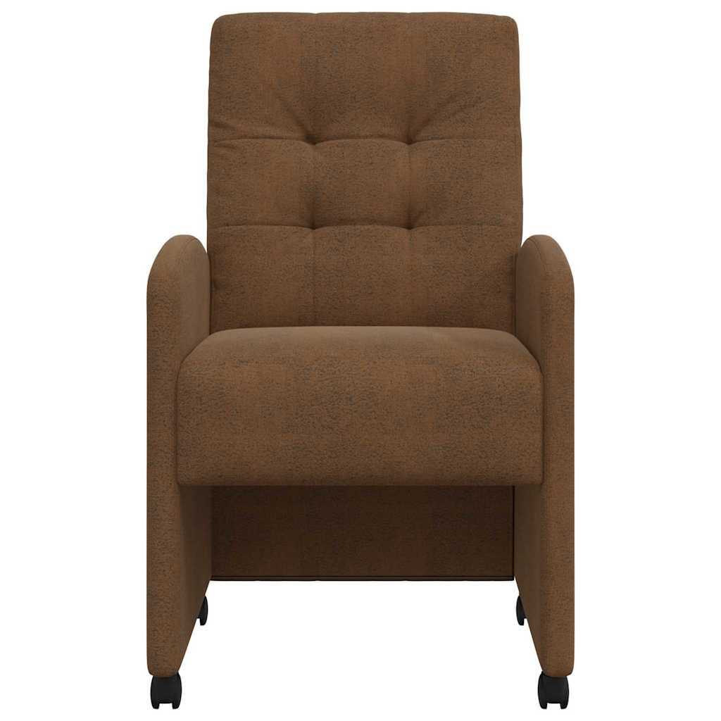 Blagovačke stolice s kotačima 2 pcs Smeđa 58 x 67 x 97 cm
