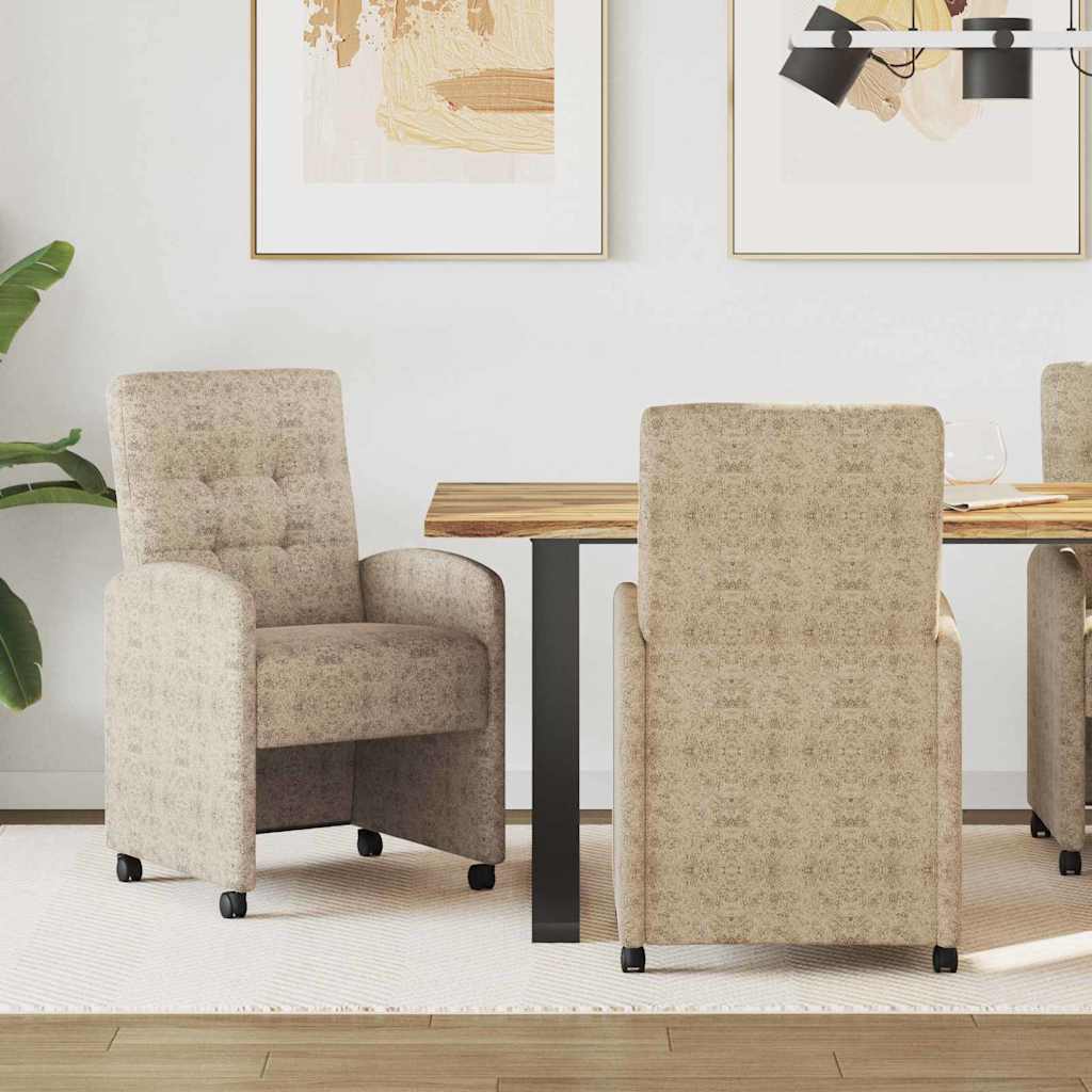 Blagovačke stolice s kotačima 2 pcs Svjetlosiva 58 x 67 x 97 cm