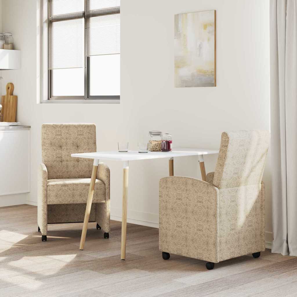 Blagovačke stolice s kotačima 2 pcs Svjetlosiva 58 x 67 x 97 cm