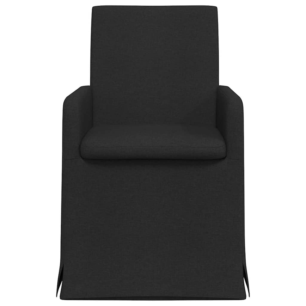 Trpezarijske stolice 2 pcs Crna 57 x 67 x 95 cm tkanina