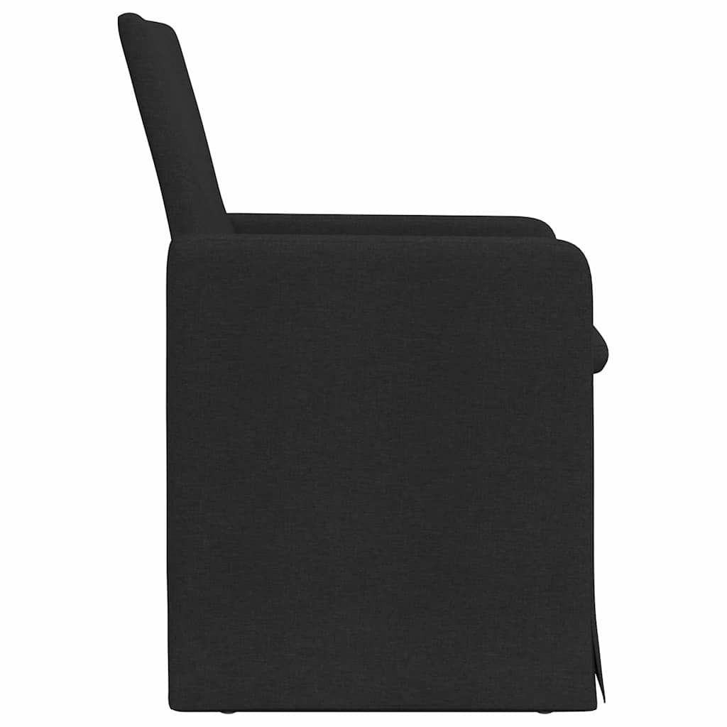 Trpezarijske stolice 2 pcs Crna 57 x 67 x 95 cm tkanina