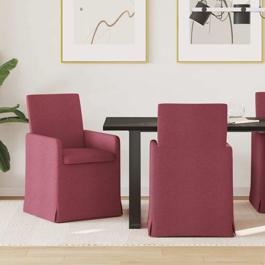 Trpezarijske stolice 2 pcs boja crnog vina 57 x 67 x 95 cm