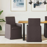 Trpezarijske stolice 2 pcs Tamno smeđa 57 x 67 x 95 cm tkanina