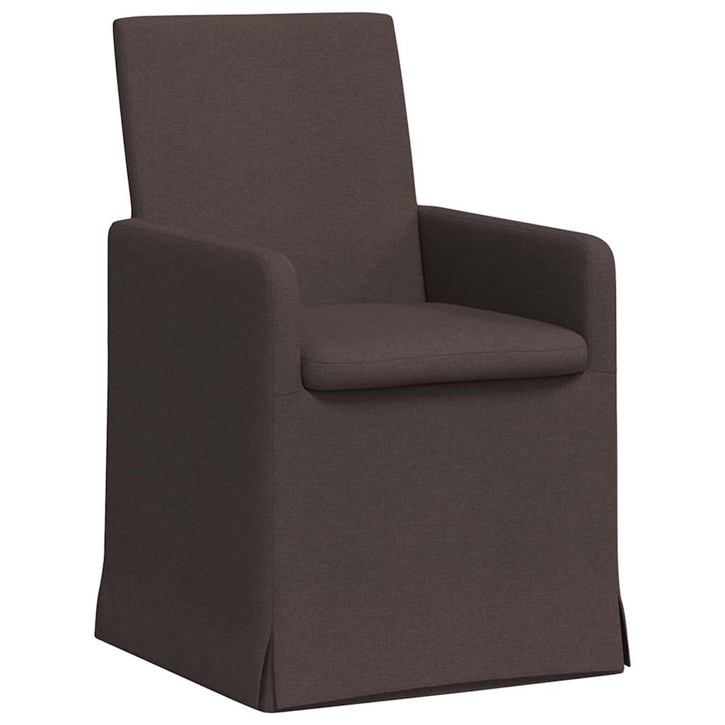 Trpezarijske stolice 2 pcs Tamno smeđa 57 x 67 x 95 cm tkanina