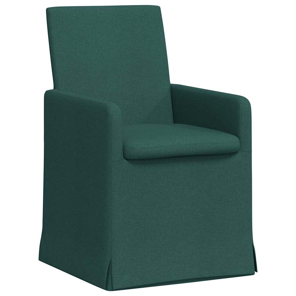 Trpezarijske stolice 2 pcs Tamnozelena 57 x 67 x 95 cm tkanina