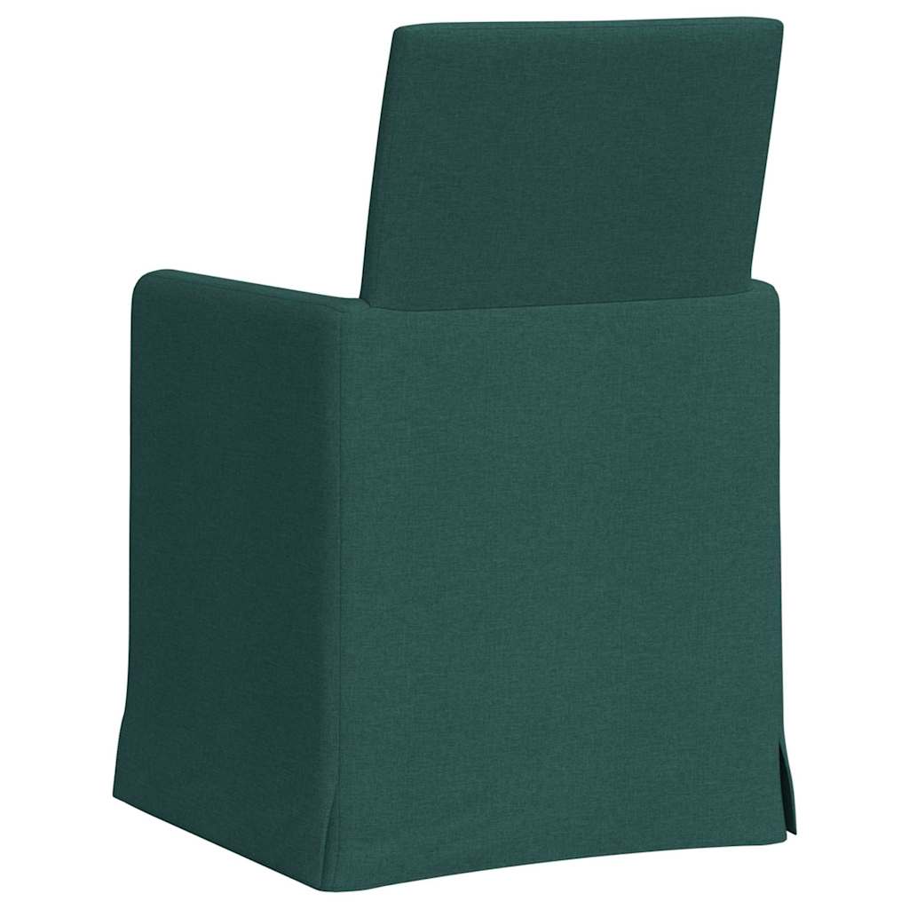 Trpezarijske stolice 2 pcs Tamnozelena 57 x 67 x 95 cm tkanina