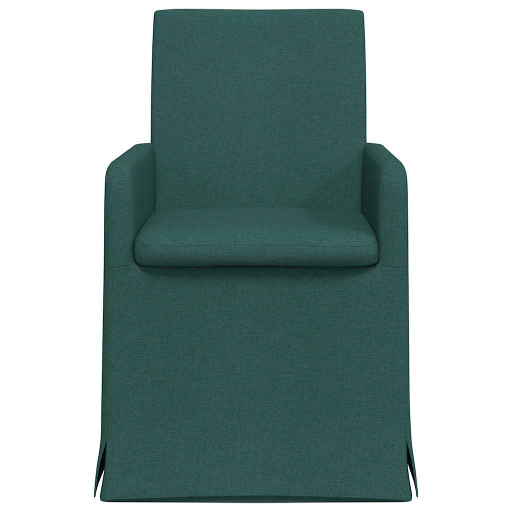 Trpezarijske stolice 2 pcs Tamnozelena 57 x 67 x 95 cm tkanina