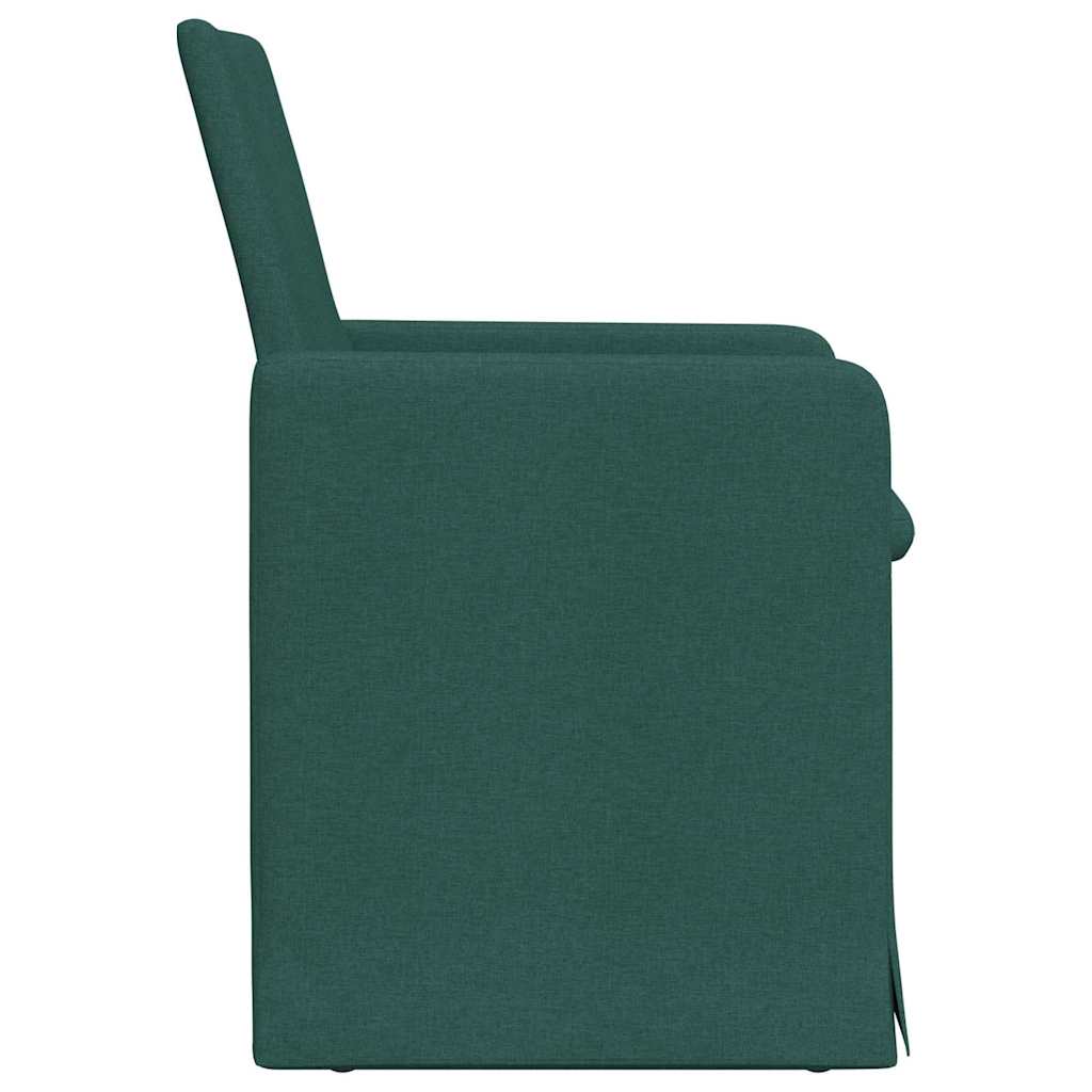Trpezarijske stolice 2 pcs Tamnozelena 57 x 67 x 95 cm tkanina