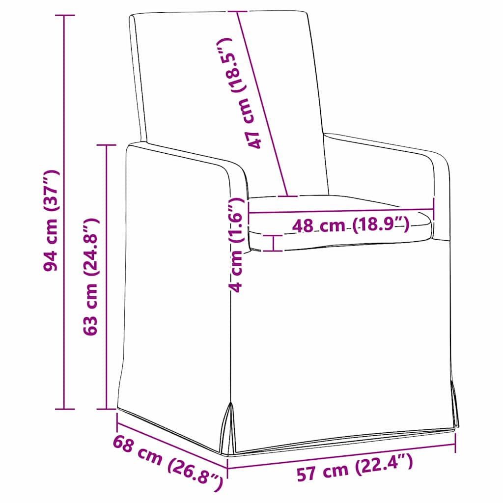 Trpezarijske stolice 2 pcs Tamnozelena 57 x 67 x 95 cm tkanina