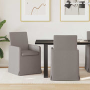 Trpezarijske stolice 2 pcs Sivo-smeđa 57 x 67 x 95 cm tkanina