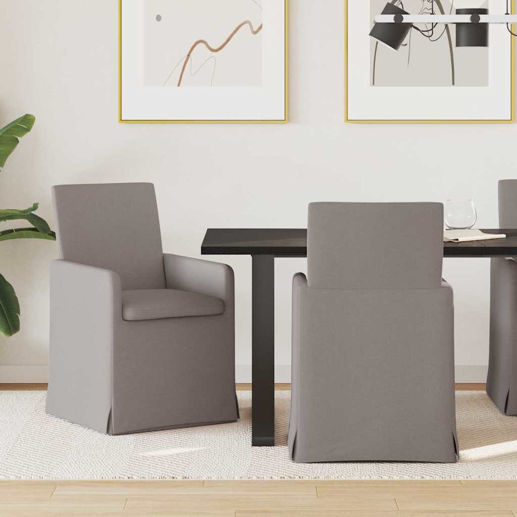 Trpezarijske stolice 2 pcs Sivo-smeđa 57 x 67 x 95 cm tkanina