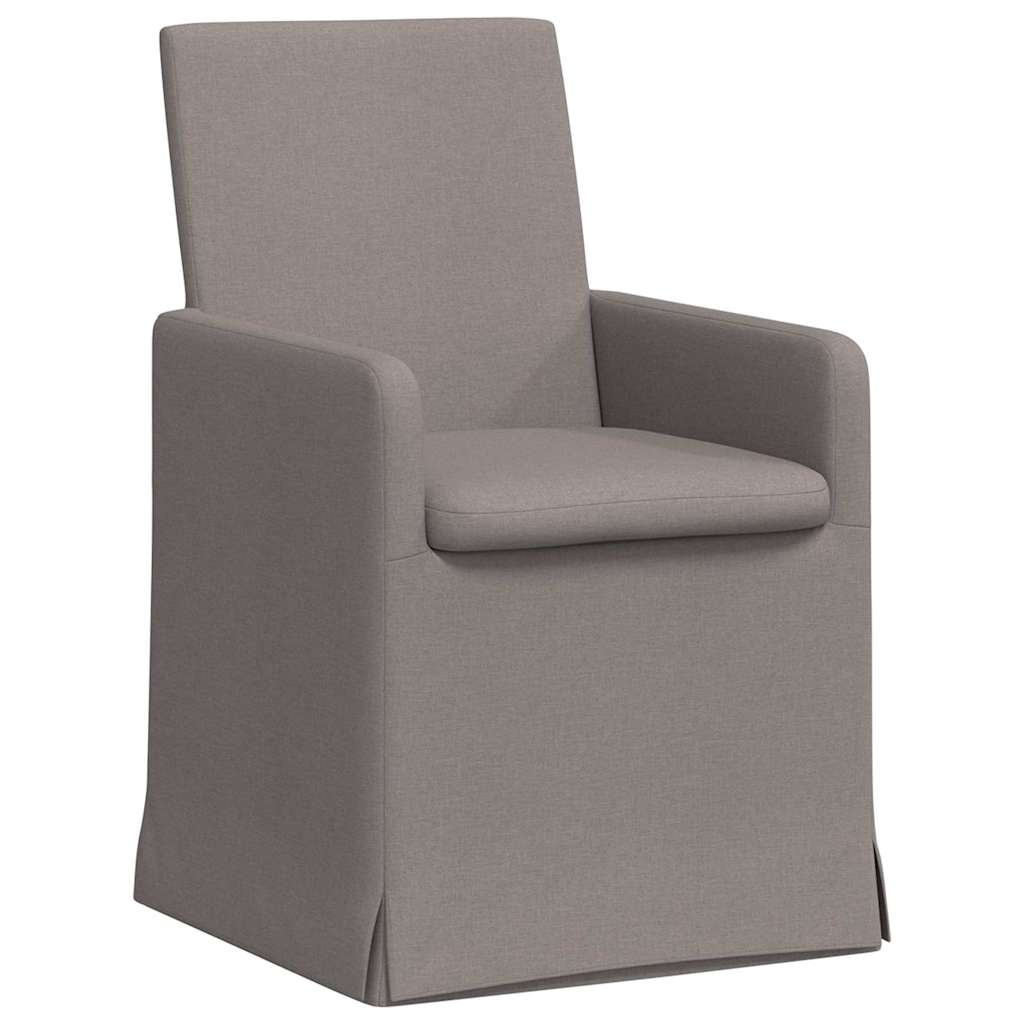 Trpezarijske stolice 2 pcs Sivo-smeđa 57 x 67 x 95 cm tkanina