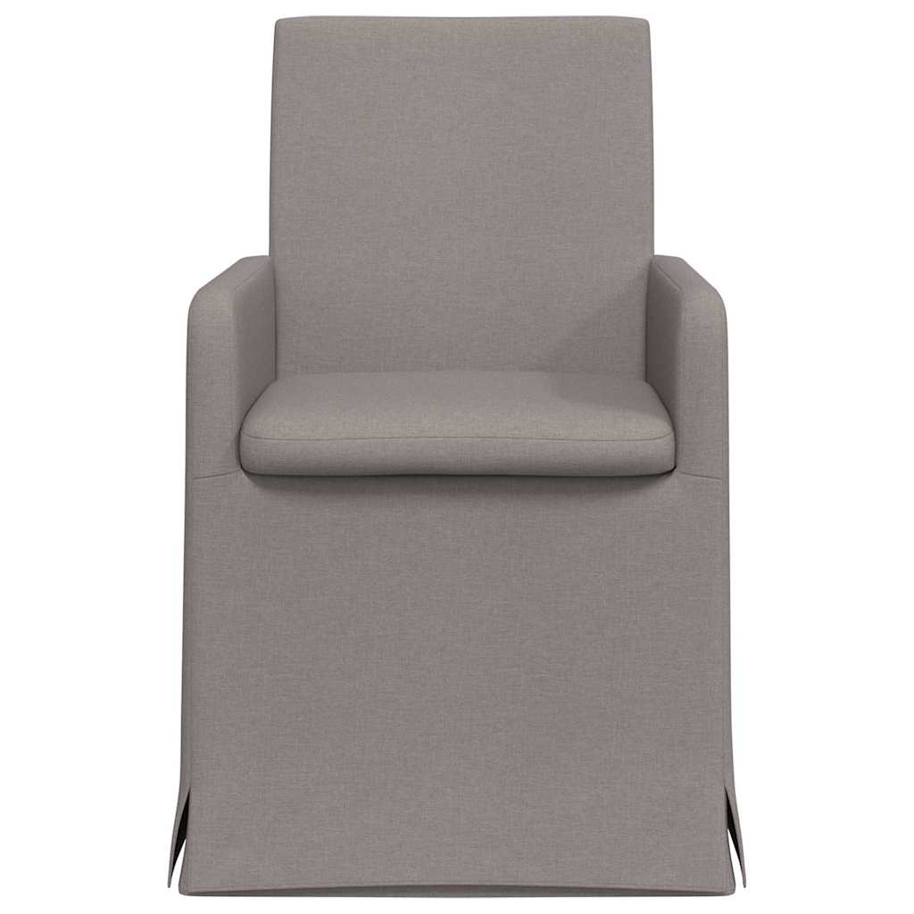 Trpezarijske stolice 2 pcs Sivo-smeđa 57 x 67 x 95 cm tkanina