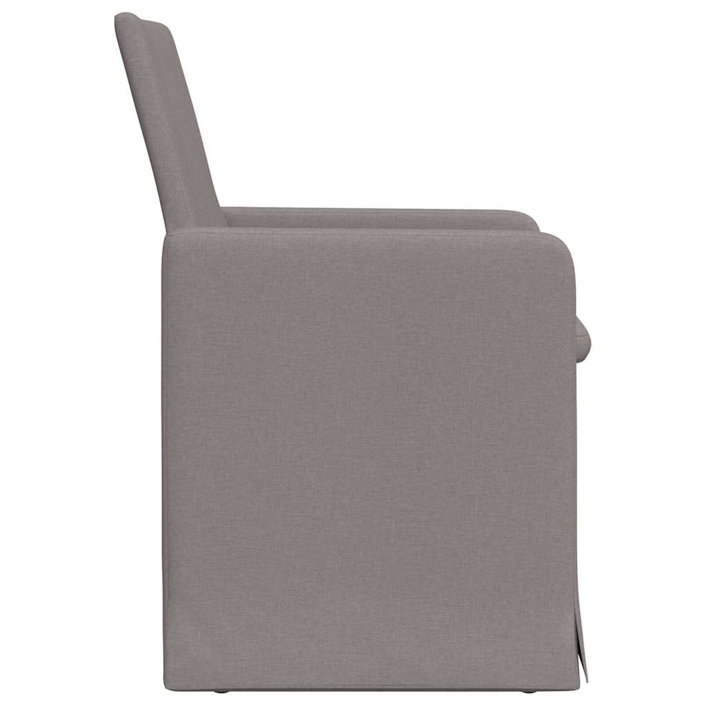 Trpezarijske stolice 2 pcs Sivo-smeđa 57 x 67 x 95 cm tkanina
