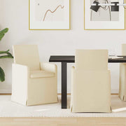 Trpezarijske stolice 2 pcs Krema 57 x 67 x 95 cm tkanina