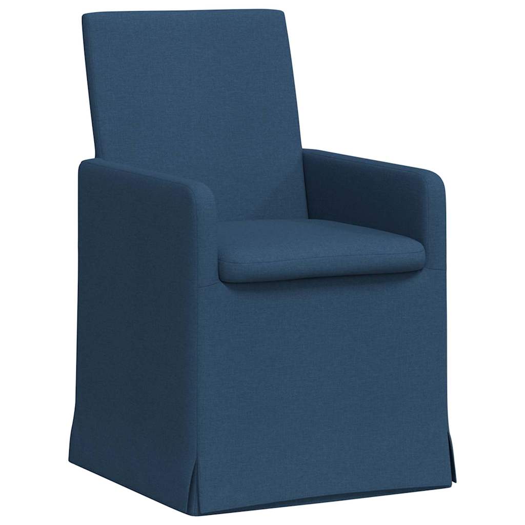 Trpezarijske stolice 2 pcs Plava 57 x 67 x 95 cm tkanina